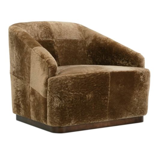 Picture of Shearling Leather Bernie Swivel Chair